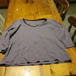 Purple and white shirt